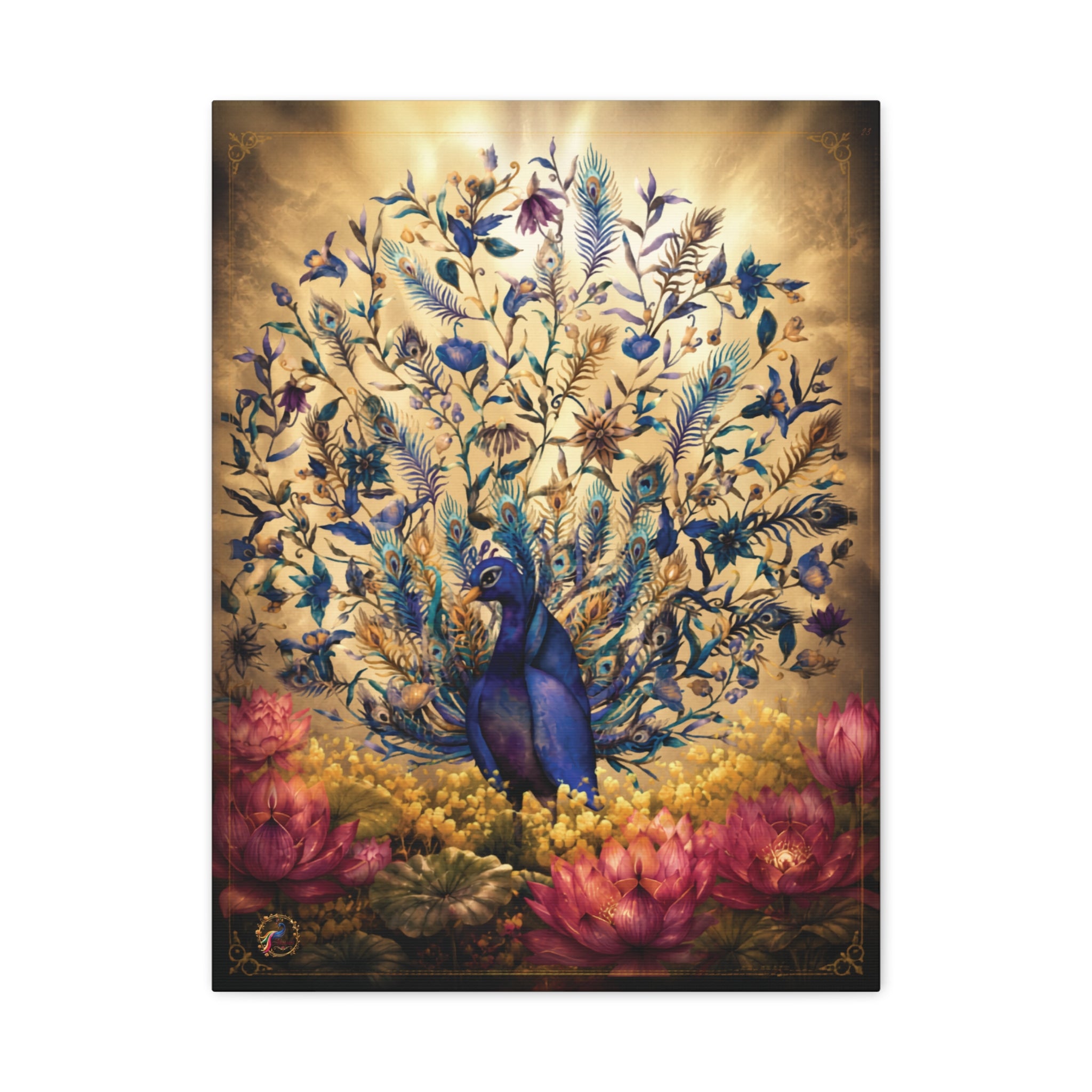 The peacock in the garden